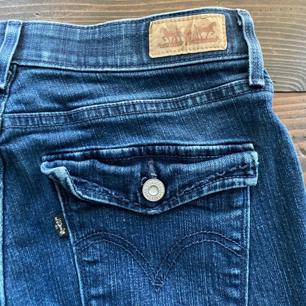 Levi's 525 Perfect Waist Jeans 28 Womens Straight Leg Dark Wash Denim Classic - Picture 3 of 9